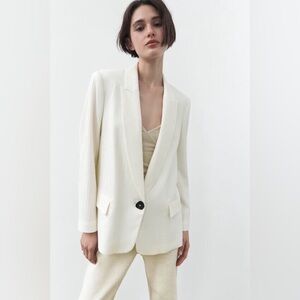 Zara Wrinkled Look Blazer